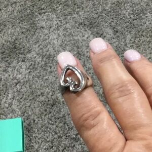 James Avery Silver Open Heart Ring
